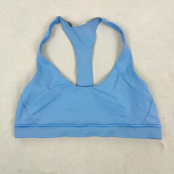 lululemon athletica Other - Lululemon Break Free Bra Nulux Sports Bra Womens 10 Blue Racerback Mesh